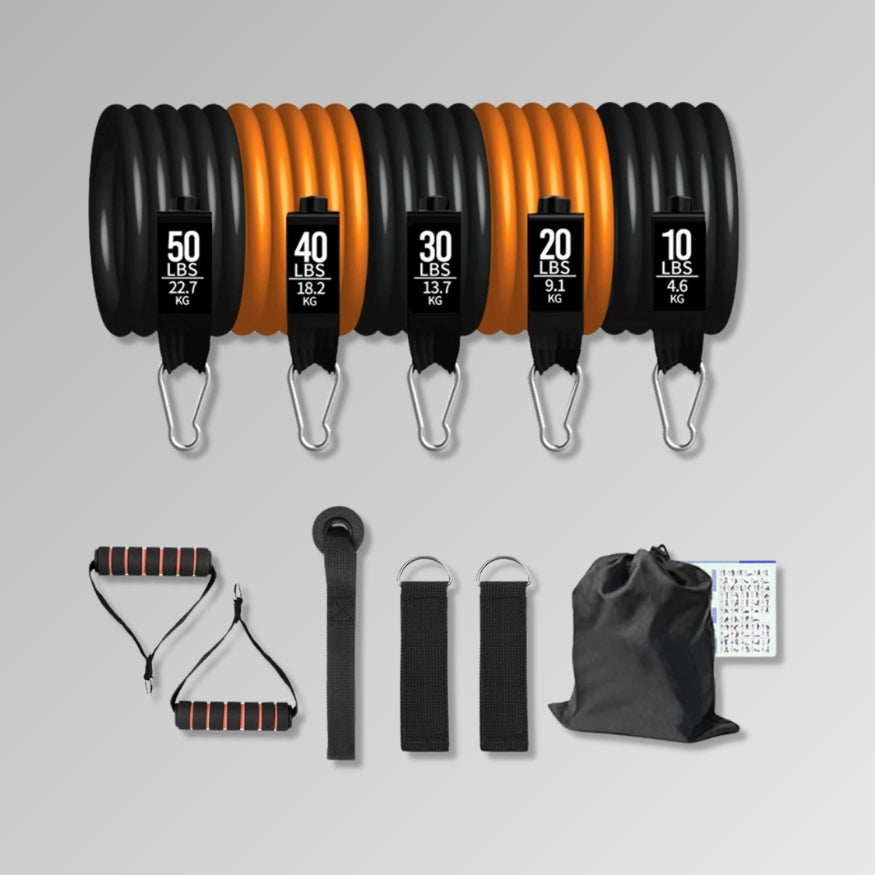 5 Tube Fitness Resistance Bands Set