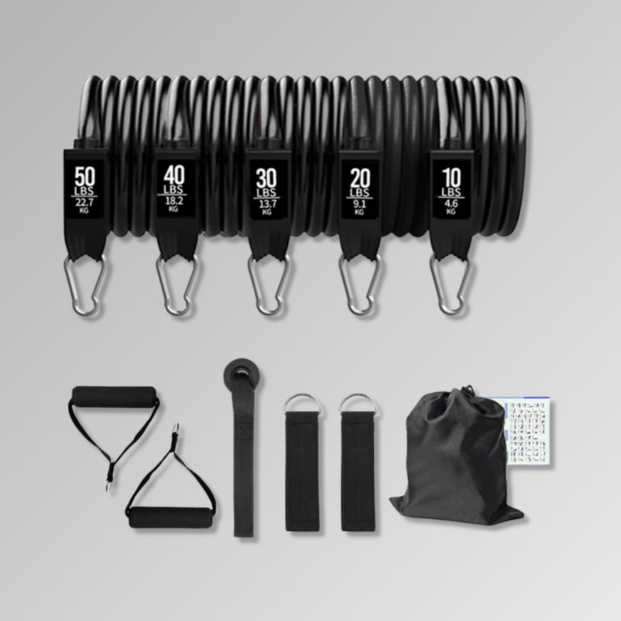 5 Tube Fitness Resistance Bands Set