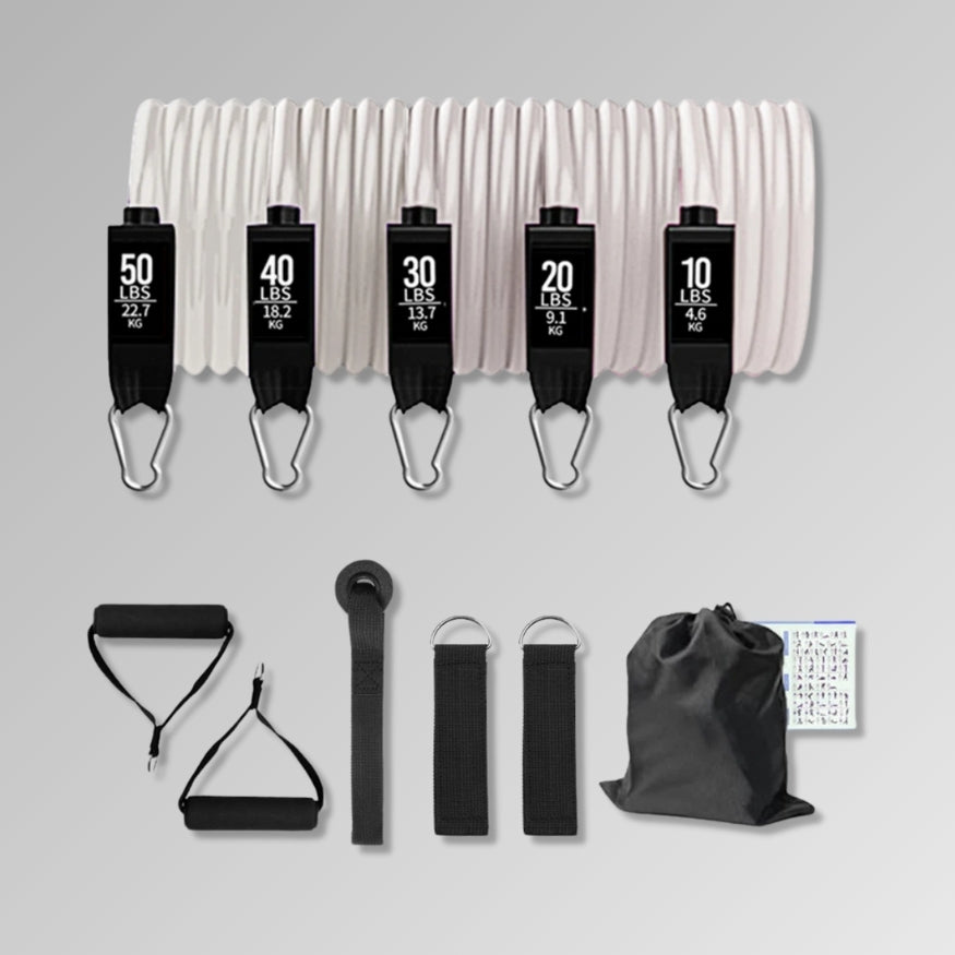 5 Tube Fitness Resistance Bands Set