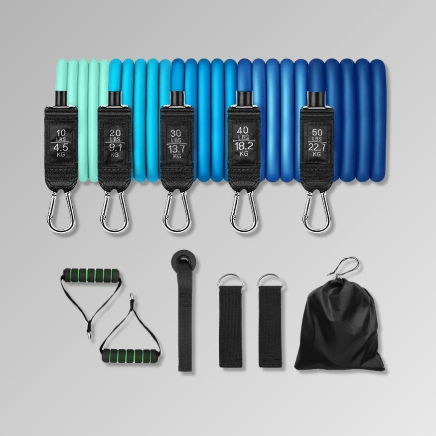 5 Tube Fitness Resistance Bands Set