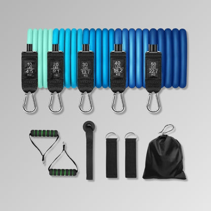 5 Tube Fitness Resistance Bands Set