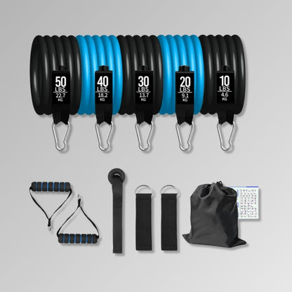 5 Tube Fitness Resistance Bands Set