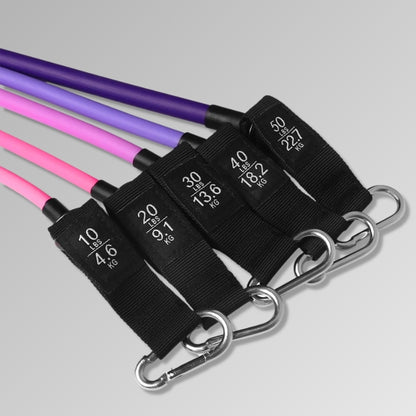 5 Tube Fitness Resistance Bands Set